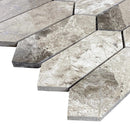 Silver Shadow Marble Strada Design on 12" x 12" Mesh Mosaic Tile