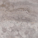 Silver travertine 18 x 18 honed filled floor and wall tile TTSILTR1818HF product shot one tile top view