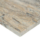 Silver travertine vein cut 12 x 24 honed filled floor and wall tile TTSILTRVC1224HF product shot profile view
