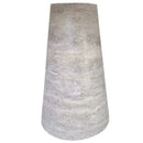 Silver Travertine Vein-Cut Coffee Table with Conic Legs Honed