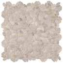 Sliced pebble ash 12X12 tumbled marble mesh mounted mosaic tile SMOT-PEB-ASH product shot multiple tiles top view
