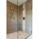 Sliced pebble earth 11.81X11.81 tumbled marble mesh mounted mosaic tile SMOT-PEB-EARTH product shot bath view