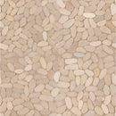 Sliced pebble earth 11.81X11.81 tumbled marble mesh mounted mosaic tile SMOT-PEB-EARTH product shot multiple tiles top view