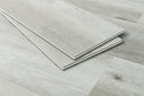 SPC Vinyl Rigid Core 9" Width 60" RL, 7mm Thick, 1.5mm IXPE Smoked Pewter Omnia Floors - Mazzia Collection Product shoot tile edge view 