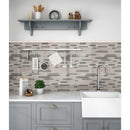 Snow mass interlocking 11.81X11.81 glass stone mesh mounted mosaic tile SMOT-GLSPIL-SNWMAS8MM product shot kitchen view