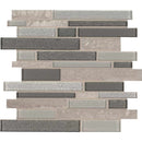 Snow mass interlocking 11.81X11.81 glass stone mesh mounted mosaic tile SMOT-GLSPIL-SNWMAS8MM product shot multiple tiles close up view
