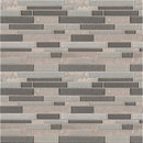 Snow mass interlocking 11.81X11.81 glass stone mesh mounted mosaic tile SMOT-GLSPIL-SNWMAS8MM product shot multiple tiles top view