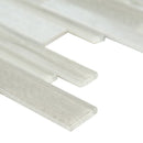 Snowcap blend interlocking 12.2x11.81 multi surface mesh mounted mosaic tile SMOT-SGLSIL-SNOCAP4MM product shot profile view