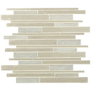 Snowcap blend interlocking 12.2x11.81 multi surface mesh mounted mosaic tile SMOT-SGLSIL-SNOCAP4MM product shot single tile top view