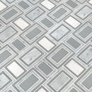 Soho stax 11.25X13 glass stone mesh mounted mosaic tile SMOT-SGLS-SOHSTA8MM product shot multiple tiles angle view