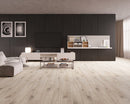 SPC Vinyl Rigid Core 9" Width 60" RL, 7mm Thick, 1.5mm IXPE Soho Pearl Zephyr Floors - Mazzia Collection Product shoot Hall view