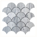 Solto White Marble Laguna on 12" x 12" Mesh Mosaic Tile