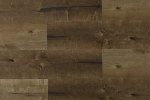 WPC Vinyl Rigid Core 7" Width 48" RL 8.5mm Thick, 1.5mm IXPE, Spanish Taupe, Bermuda Floors - Mazzia Collection plank view 2