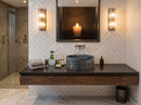 Special Design Black Marble Natural Stone Round Vessel Sink (D)16" (H)6"
