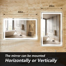 Standard Center Glow LED Bathroom Mirror