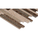 Stonegate interlocking 12X12 glass stone blend mesh mounted mosaic wall tile SMOT-SGLSGG-SG8MM product shot profile view