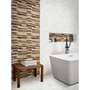 Stonegate interlocking 12X12 glass stone blend mesh mounted mosaic wall tile SMOT-SGLSGG-SG8MM product shot wall view