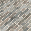 Stonella interlocking 11.81X11.81 glass mesh mounted mosaic tile SMOT-GLSIL-STNELA6MM product shot multiple tiles angle view