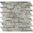 Stonella interlocking 11.81X11.81 glass mesh mounted mosaic tile SMOT-GLSIL-STNELA6MM product shot multiple tiles top view