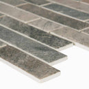 Stonella interlocking 11.81X11.81 glass mesh mounted mosaic tile SMOT-GLSIL-STNELA6MM product shot profile view