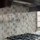 Stonella picket 9.5 in x 14 in glass meshmounted mosaic tile SMOT-GLSPK-STNELA6MM prod shot close view