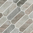 Stonella picket 9.5X14 glass mesh mounted mosaic tile SMOT GLSPK STNELA6MM product shot multiple tiles angle view