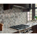 Stonella picket 9.5X14 glass mesh mounted mosaic tile SMOT GLSPK STNELA6MM product shot wall view