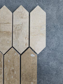 Patara Strada Pattern 12" x 12" Honed Travertine Mesh-Mounted Mosaic Tile