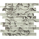 Super nova interlocking 12X12 glass mesh mounted mosaic tile SMOT-GLSIL-SUPNOV8MM product shot multiple tiles close up view