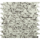 Super nova interlocking 12X12 glass mesh mounted mosaic tile SMOT-GLSIL-SUPNOV8MM product shot multiple tiles top view