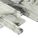 Super nova interlocking 12X12 glass mesh mounted mosaic tile SMOT-GLSIL-SUPNOV8MM product shot profile view