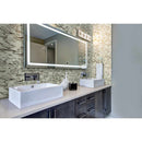 Super nova interlocking 12X12 glass mesh mounted mosaic tile SMOT-GLSIL-SUPNOV8MM product shot wall view