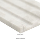 Arabescato Venato 4"x12" Slate Honed Marble Wall Tile - MSI Collection thickness view