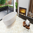 Arabescato Venato 8" Hexagon Floor and Wall - MSI Collection product shot bathtub view