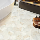 Arabescato Venato 8" Hexagon Floor and Wall - MSI Collection product shot bathtub view 2