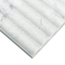 Capri Blue Milano Ribbo 12"x24" Honed Fluted Marble Wall Tile - MSI Collection edge view
