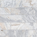 Capri bluegray 4 in x 12 in honed TCAPBLU412H marble floor and wall tile product shot wall view