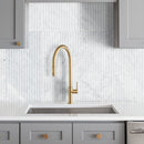 Carrara White Valentino Fluto 12"x24" Honed Fluted Marble Wall Tile - MSI Collection