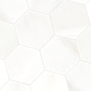 Greecian White 8"x9" Hexagon Polished Marble Mosaic Floor And Wall Tile - MSI Collection tile view 3