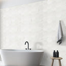 Greecian White 8"x9" Hexagon Polished Marble Mosaic Floor And Wall Tile - MSI Collection bathtub view