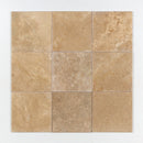 Ivory 12"x12" Antiqued Travertine Tile profile view