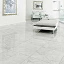 Calacatta Gold 18"x18" Extra Polished Marble Tile product shot sofa view 2