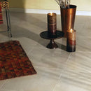 Crema Marfil 12"x12" Polished Marble Tile product shot lamp view