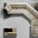 Cararra Honed 2 3/4"x5 1/2" Marble Tile room shot living room view