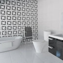 Glacier Honed 12"x12" Marble Tile Product shot washroom view  