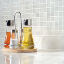 Lonte 12"x12" Polished 1"x1" Marble Mosaic product shot kitchen view 2