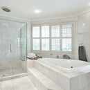 Lonte 12"x12" Polished Marble Tile room shot bathroom view
