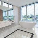 Lonte 12"x12" Polished Marble Tile room shot bathroom view 2