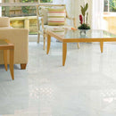 Lonte 12"x12" Polished Marble Tile room shot living room view
