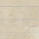 Ivory Honed 2 3/4"x5 1/2" Filled Travertine Tile wall view